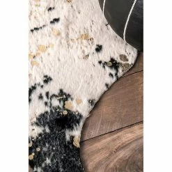 NuLOOM Iraida Faux Cowhide Rug Black -nuLOOM Sales Store unnamed file 1025