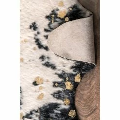 NuLOOM Iraida Faux Cowhide Rug Black -nuLOOM Sales Store unnamed file 1026