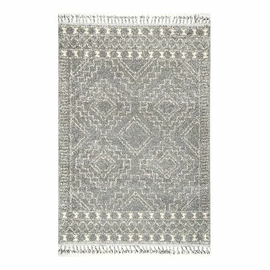 NuLOOM Vasiliki Moroccan Tribal Tassel Rug Blue 14 NuLOOM Vasiliki Moroccan Tribal Tassel Rug Blue - Image 12