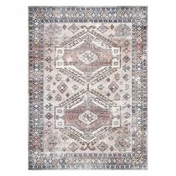 NuLOOM Mae Machine Washable Tribal Motif Rug Light Gray -nuLOOM Sales Store unnamed file 1069