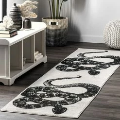 NuLOOM Thomas Paul Serpent Area Rug Black White -nuLOOM Sales Store unnamed file 1127
