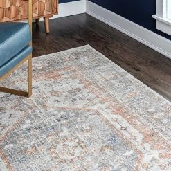 NuLOOM Vintage Jacquie Floral Rug Peach -nuLOOM Sales Store unnamed file 1140