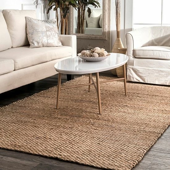 NuLOOM Hailey Solid Jute Rug Natural 4 NuLOOM Hailey Solid Jute Rug Natural - Image 2