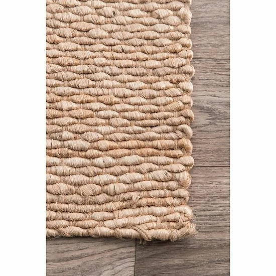 NuLOOM Hailey Solid Jute Rug Natural 5 NuLOOM Hailey Solid Jute Rug Natural - Image 3