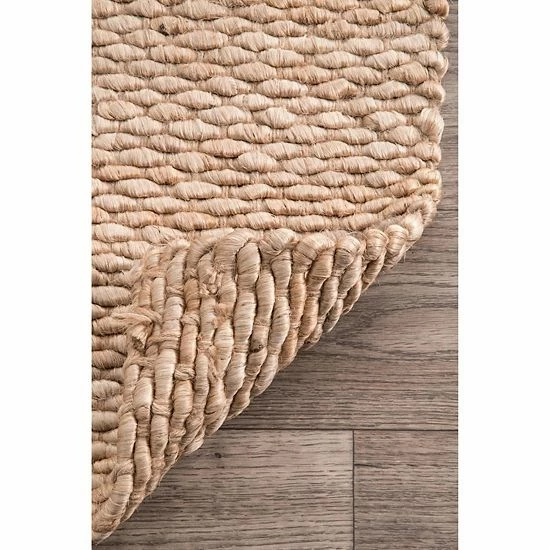 NuLOOM Hailey Solid Jute Rug Natural 6 NuLOOM Hailey Solid Jute Rug Natural - Image 4