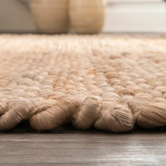 NuLOOM Hailey Solid Jute Rug Natural 7 NuLOOM Hailey Solid Jute Rug Natural - Image 5