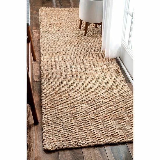 NuLOOM Hailey Solid Jute Rug Natural 8 NuLOOM Hailey Solid Jute Rug Natural - Image 6