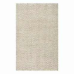 NuLOOM Vania Chevron Jute Rug Bleached