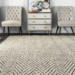 NuLOOM Vania Chevron Jute Rug Bleached -nuLOOM Sales Store unnamed file 1177