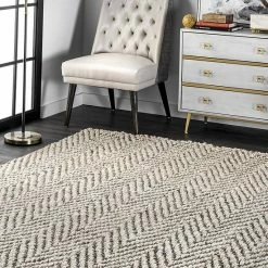 NuLOOM Vania Chevron Jute Rug Bleached -nuLOOM Sales Store unnamed file 1178