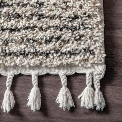 NuLOOM Bria Moroccan Diamond Tassel Rug Gray -nuLOOM Sales Store unnamed file 1196