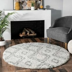 NuLOOM Iola Easy Shag Lattice Rug Pink -nuLOOM Sales Store unnamed file 120