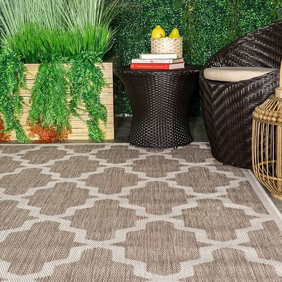 NuLOOM Gina Moroccan Trellis Indoor Outdoor Rug Taupe 10 NuLOOM Gina Moroccan Trellis Indoor Outdoor Rug Taupe - Image 8
