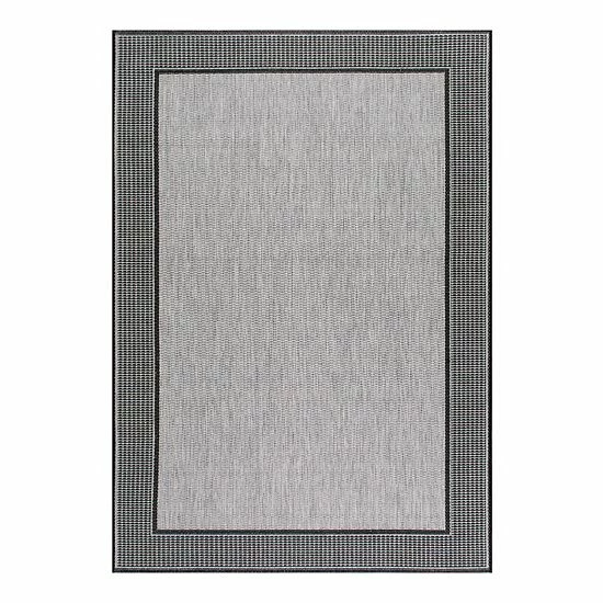 NuLOOM Gris Framed Solid Indoor Outdoor Rug Gray 3 NuLOOM Gris Framed Solid Indoor Outdoor Rug Gray