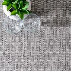 NuLOOM Gris Framed Solid Indoor Outdoor Rug Gray 16 NuLOOM Gris Framed Solid Indoor Outdoor Rug Gray -nuLOOM Sales Store unnamed file 1262