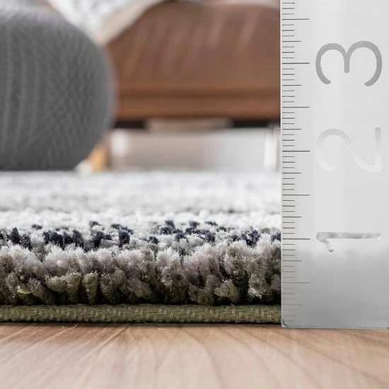 NuLOOM Classic Stripe Shag Rug Navy Multi 5 NuLOOM Classic Stripe Shag Rug Navy Multi - Image 3