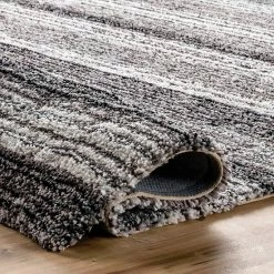 NuLOOM Classic Stripe Shag Rug Navy Multi 24 NuLOOM Classic Stripe Shag Rug Navy Multi -nuLOOM Sales Store unnamed file 128