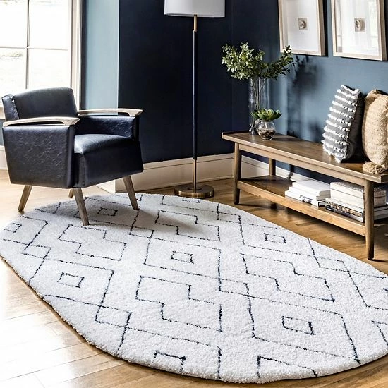 NuLOOM Beulah Geometric Shag Rug Gray 11 NuLOOM Beulah Geometric Shag Rug Gray - Image 9