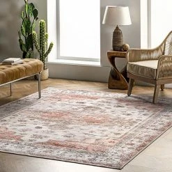 NuLOOM Banks Machine Washable Faded Vintage Rug -nuLOOM Sales Store unnamed file 1303