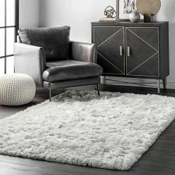 NuLOOM Latonia Silken Solid Shag Rug Pearl White 19 NuLOOM Latonia Silken Solid Shag Rug Pearl White -nuLOOM Sales Store unnamed file 1318