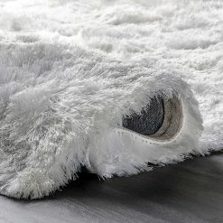 NuLOOM Latonia Silken Solid Shag Rug Pearl White 21 NuLOOM Latonia Silken Solid Shag Rug Pearl White -nuLOOM Sales Store unnamed file 1320