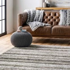 NuLOOM Classic Stripe Shag Rug Navy Multi 29 NuLOOM Classic Stripe Shag Rug Navy Multi -nuLOOM Sales Store unnamed file 133