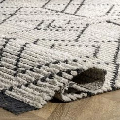 NuLOOM Carlina Modern Geometric Soft Shag Fringe Rug -nuLOOM Sales Store unnamed file 1330