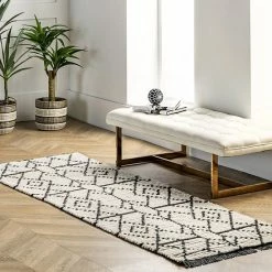 NuLOOM Carlina Modern Geometric Soft Shag Fringe Rug -nuLOOM Sales Store unnamed file 1333