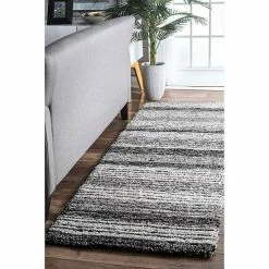 NuLOOM Classic Stripe Shag Rug Navy Multi 30 NuLOOM Classic Stripe Shag Rug Navy Multi -nuLOOM Sales Store unnamed file 134