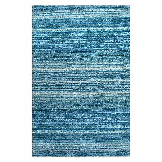 NuLOOM Classic Stripe Shag Rug Navy Multi 15 NuLOOM Classic Stripe Shag Rug Navy Multi - Image 13