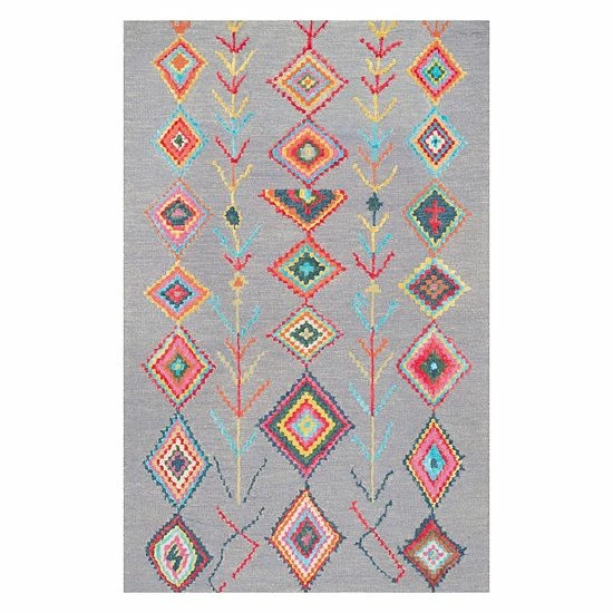 NuLOOM Belini Geometric Wool Blend Rug Turquoise 10 NuLOOM Belini Geometric Wool Blend Rug Turquoise - Image 8