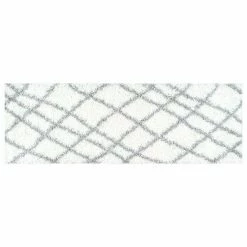 NuLOOM Alvera Easy Shag Lattice Rug White -nuLOOM Sales Store unnamed file 1408