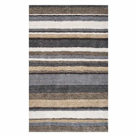 NuLOOM Classic Stripe Shag Rug Navy Multi 20 NuLOOM Classic Stripe Shag Rug Navy Multi - Image 18