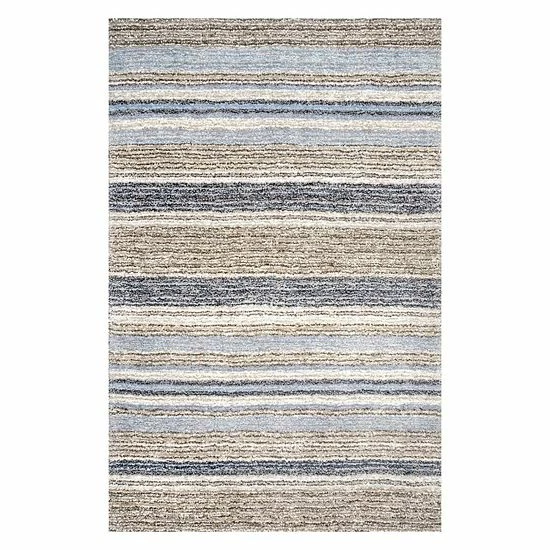 NuLOOM Classic Stripe Shag Rug Navy Multi 21 NuLOOM Classic Stripe Shag Rug Navy Multi - Image 19