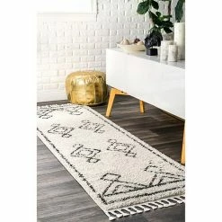 NuLOOM Mackie Moroccan Diamond Tassel Rug White -nuLOOM Sales Store unnamed file 1479