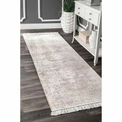 NuLOOM Vintage Medallion Cantrell Fringe Rug Beige -nuLOOM Sales Store unnamed file 1498
