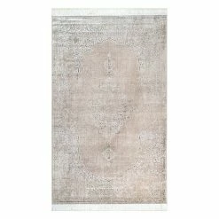 NuLOOM Vintage Medallion Cantrell Fringe Rug Beige -nuLOOM Sales Store unnamed file 1501