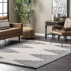 NuLOOM Morgan Contemporary Diamond Soft Shag Fringe Rug -nuLOOM Sales Store unnamed file 1504