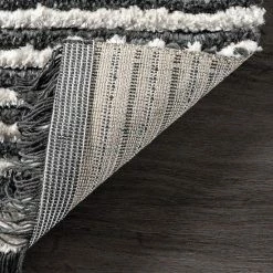 NuLOOM Morgan Contemporary Diamond Soft Shag Fringe Rug -nuLOOM Sales Store unnamed file 1505