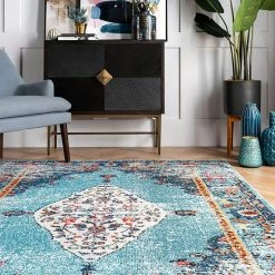 NuLOOM Vintage Medallion Veronica Rug Blue -nuLOOM Sales Store unnamed file 1582
