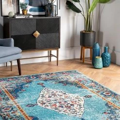 NuLOOM Vintage Medallion Veronica Rug Blue -nuLOOM Sales Store unnamed file 1583