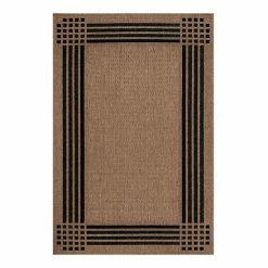 NuLOOM Gigi Striped Border Indoor/Outdoor Area Rug Brown