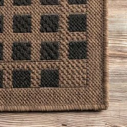 NuLOOM Gigi Striped Border Indoor/Outdoor Area Rug Brown -nuLOOM Sales Store unnamed file 1615
