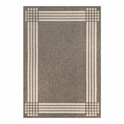NuLOOM Gigi Striped Border Indoor/Outdoor Area Rug Brown -nuLOOM Sales Store unnamed file 1617