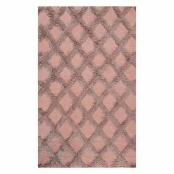 NuLOOM Francene Diamond Trellis Shaggy Rug Pink -nuLOOM Sales Store unnamed file 1652