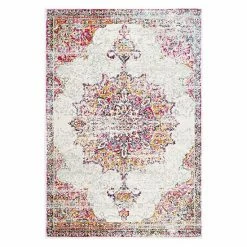NuLOOM Sunny Wildflower Framed Medallion Rug Blue