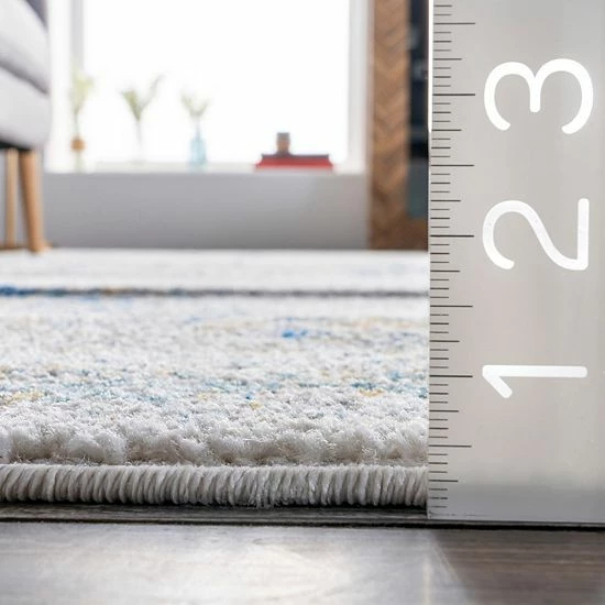 NuLOOM Sunny Wildflower Framed Medallion Rug Blue 5 NuLOOM Sunny Wildflower Framed Medallion Rug Blue - Image 3