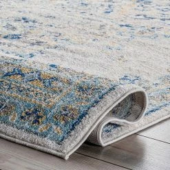 NuLOOM Sunny Wildflower Framed Medallion Rug Blue 19 NuLOOM Sunny Wildflower Framed Medallion Rug Blue -nuLOOM Sales Store unnamed file 1656