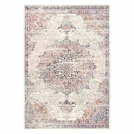 NuLOOM Sunny Wildflower Framed Medallion Rug Blue 16 NuLOOM Sunny Wildflower Framed Medallion Rug Blue - Image 14