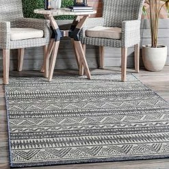 NuLOOM Maia Striped Tribal Indoor/Outdoor Area Rug -nuLOOM Sales Store unnamed file 1679